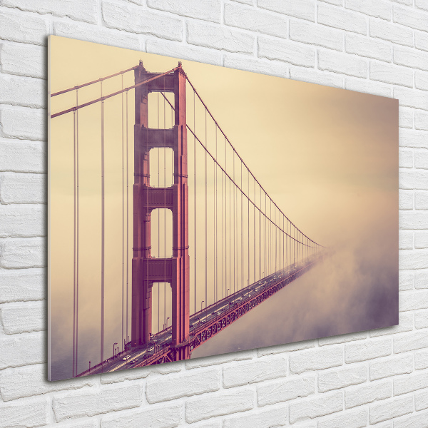 Photo printed on glass San francisco bridge