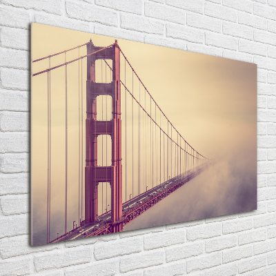 Photo printed on glass San francisco bridge