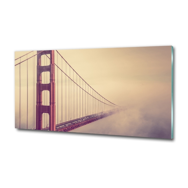 Photo printed on glass San francisco bridge