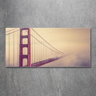 Photo printed on glass San francisco bridge