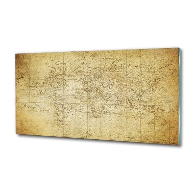 Glass art print Old map of the world