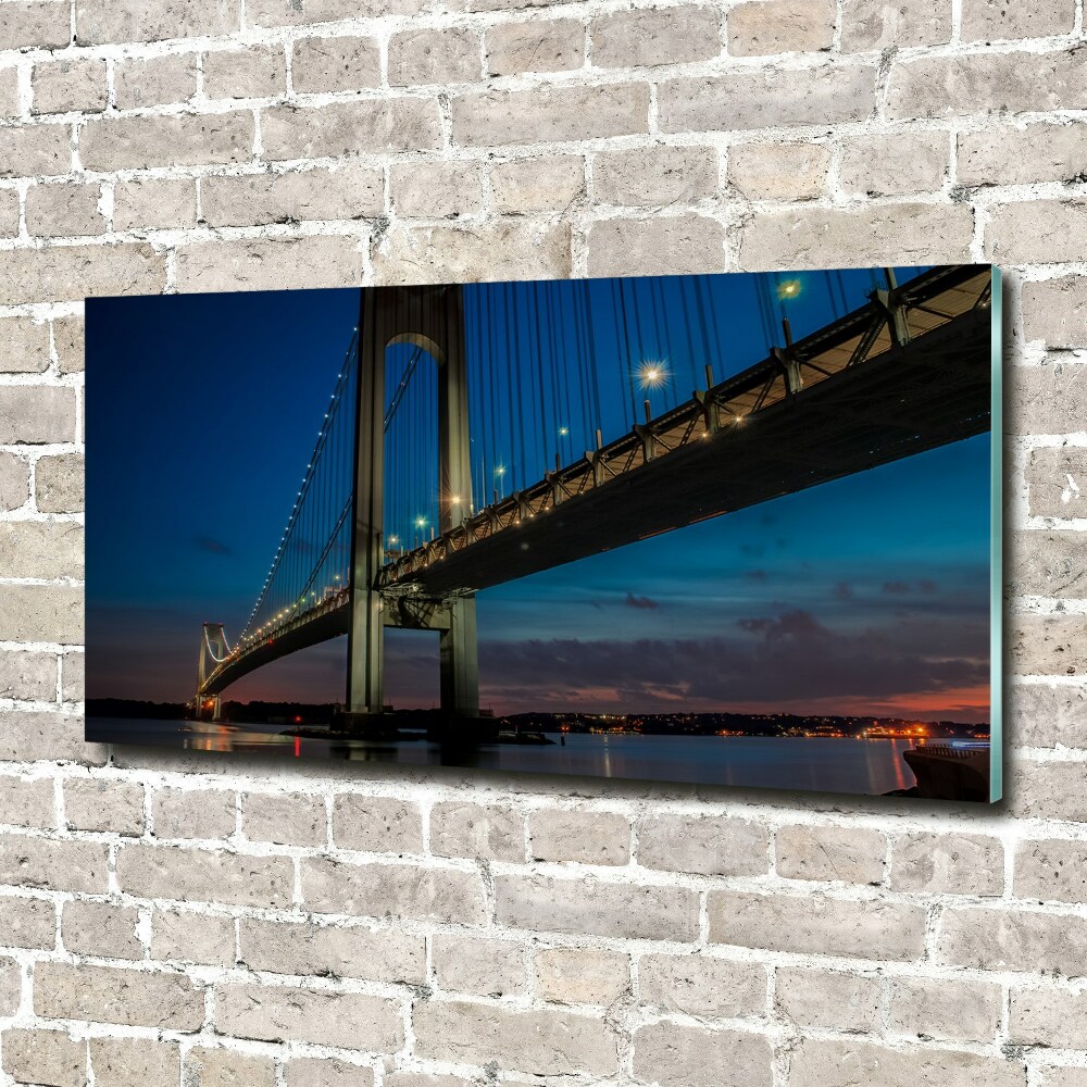 Photo printed on glass Brooklyn bridge