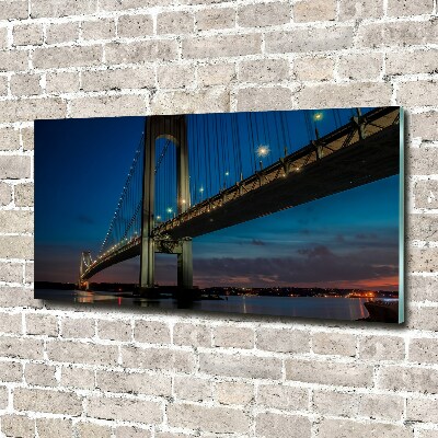 Photo printed on glass Brooklyn bridge