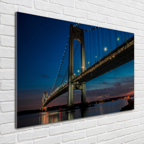 Photo printed on glass Brooklyn bridge