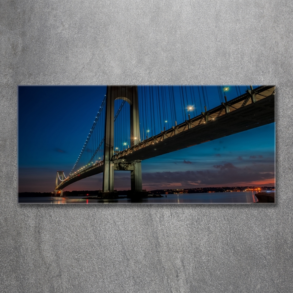 Photo printed on glass Brooklyn bridge