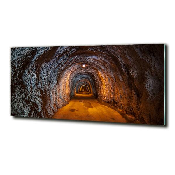 Glass art picture Underground tunnel