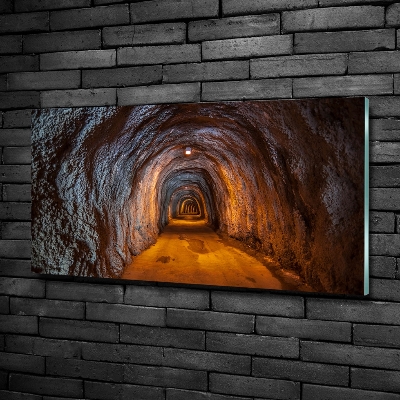 Glass art picture Underground tunnel