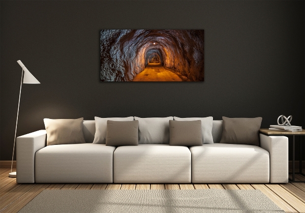 Glass art picture Underground tunnel