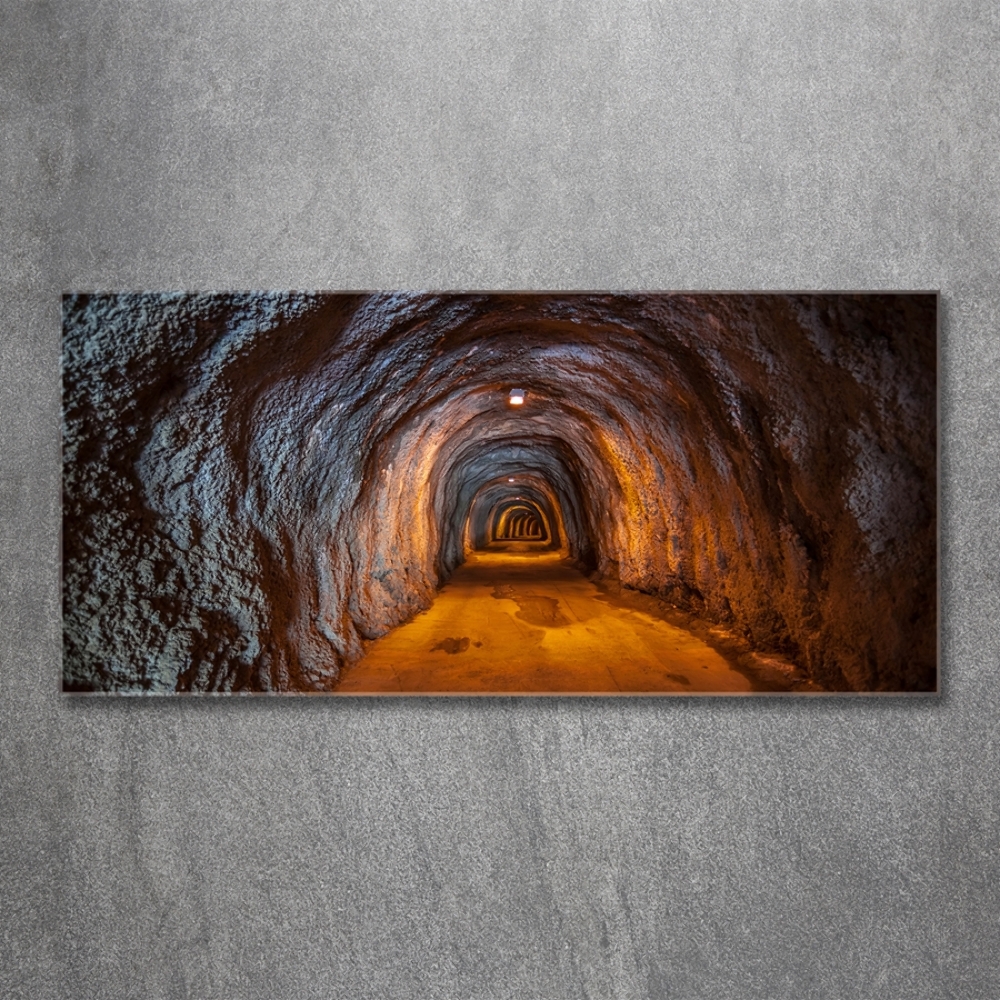 Glass art picture Underground tunnel