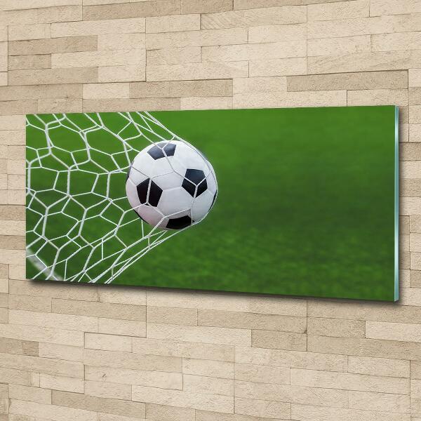 Wall art on glass Ball in the goal