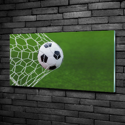 Wall art on glass Ball in the goal