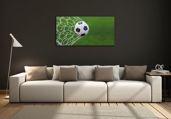 Wall art on glass Ball in the goal