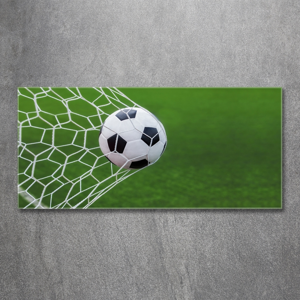 Wall art on glass Ball in the goal