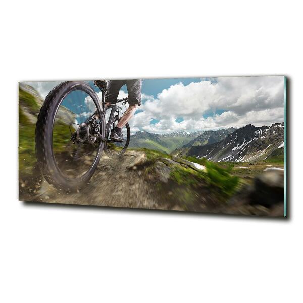 Wall art on glass Mountain biking