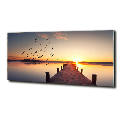 Wall art on glass Sunset