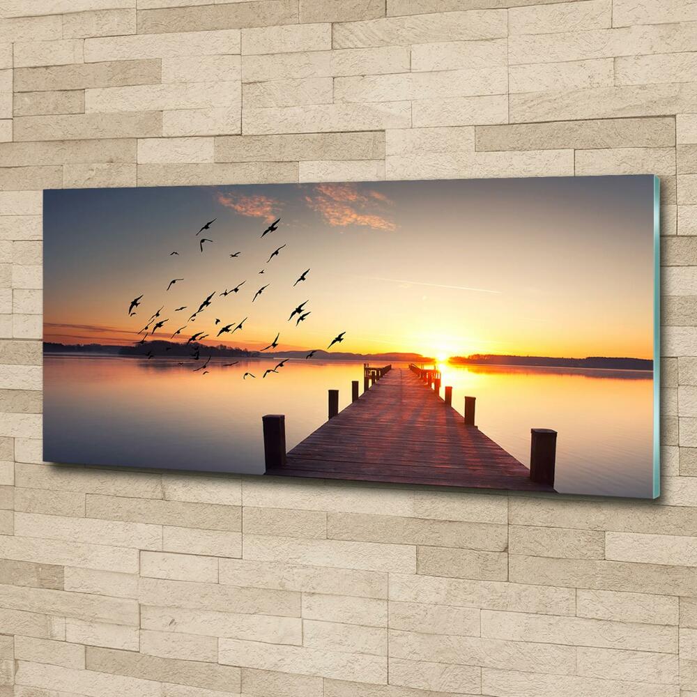 Wall art on glass Sunset