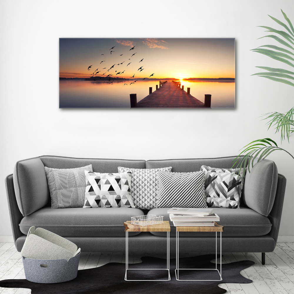 Wall art on glass Sunset