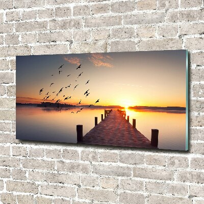 Wall art on glass Sunset