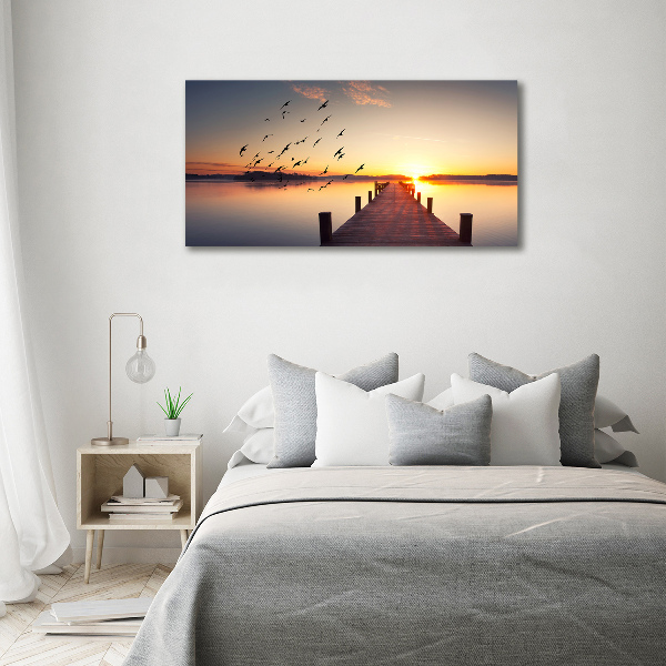 Wall art on glass Sunset