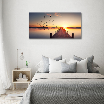 Wall art on glass Sunset