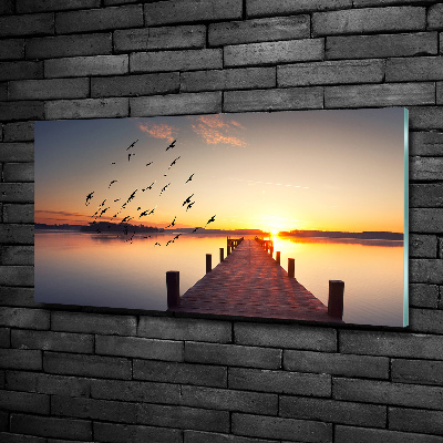 Wall art on glass Sunset