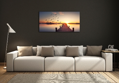 Wall art on glass Sunset