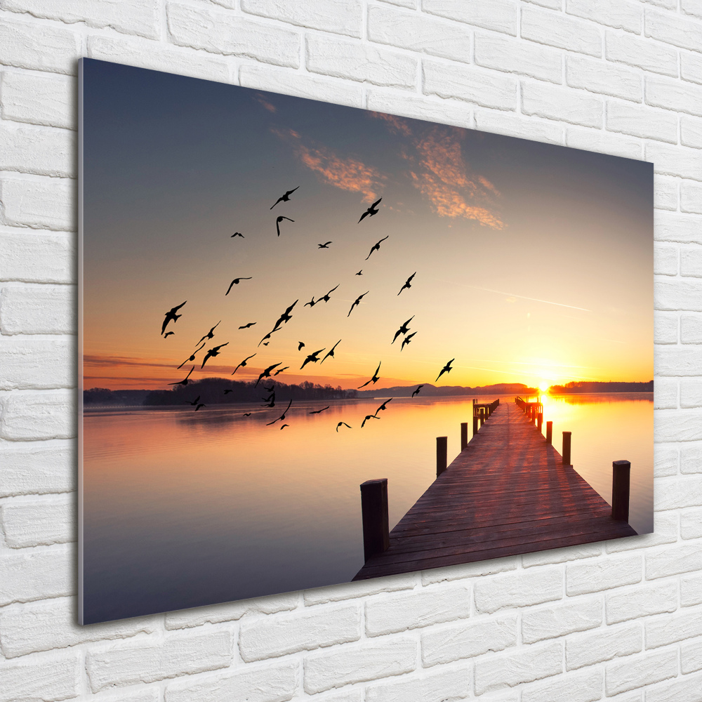 Wall art on glass Sunset