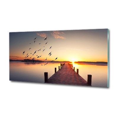 Wall art on glass Sunset