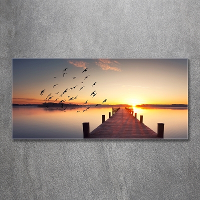 Wall art on glass Sunset