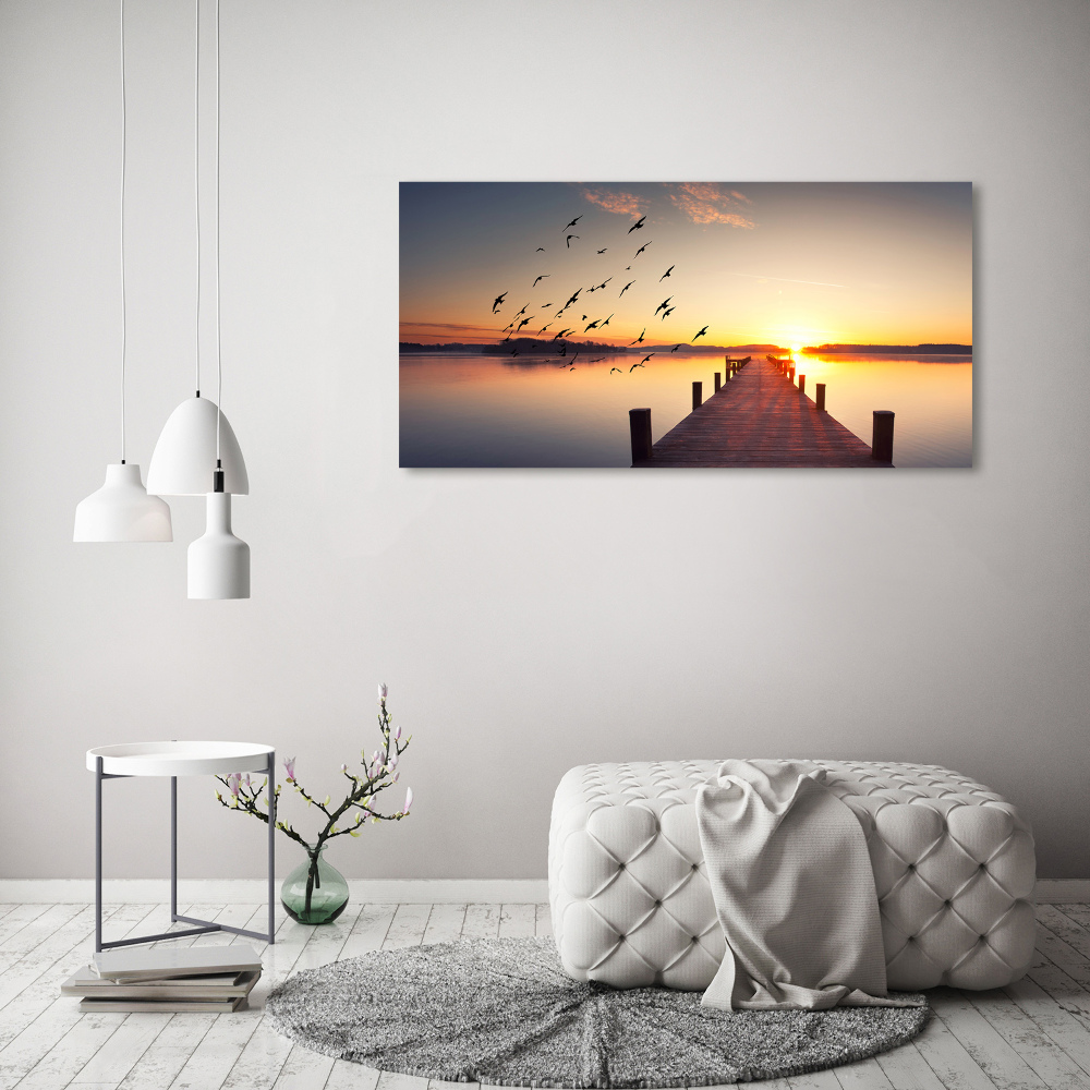 Wall art on glass Sunset