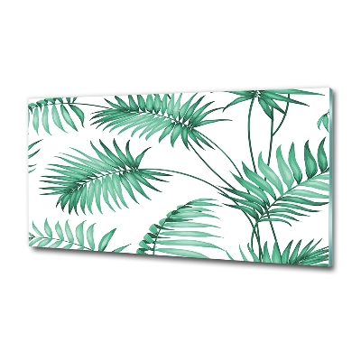 Glass art print Tropical leaves