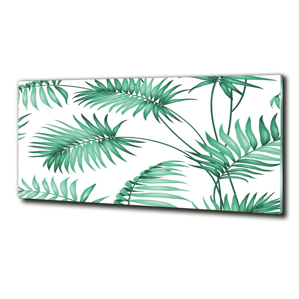 Glass art print Tropical leaves