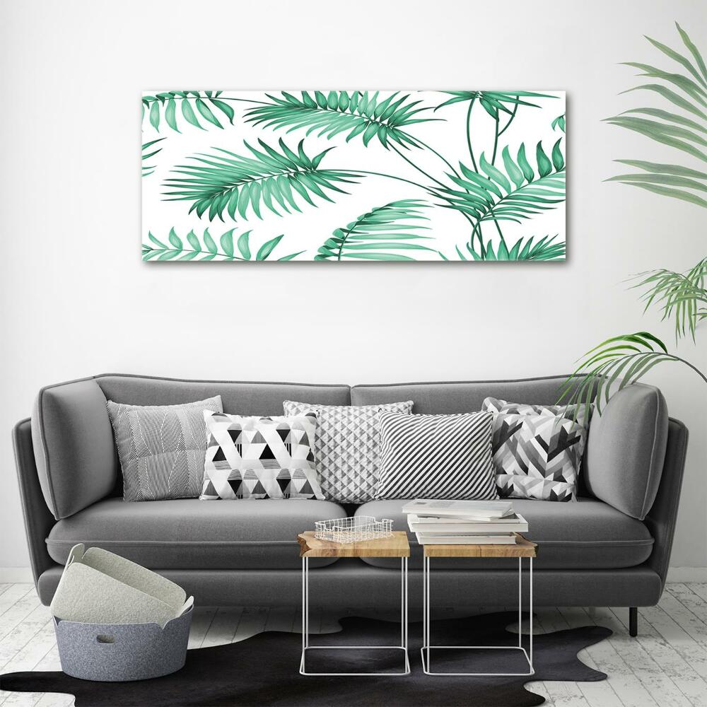 Glass art print Tropical leaves