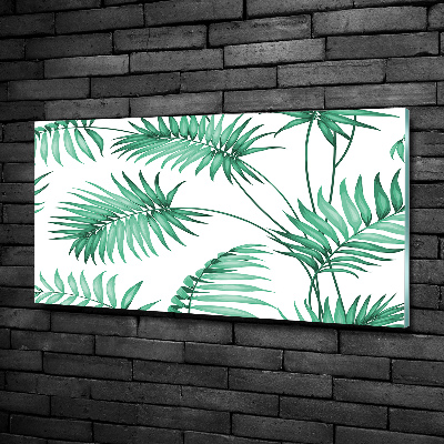 Glass art print Tropical leaves