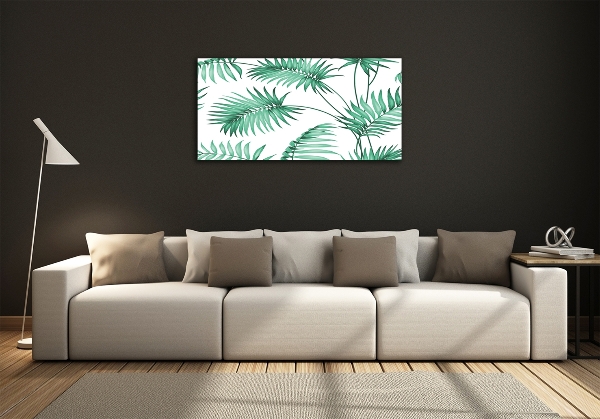 Glass art print Tropical leaves