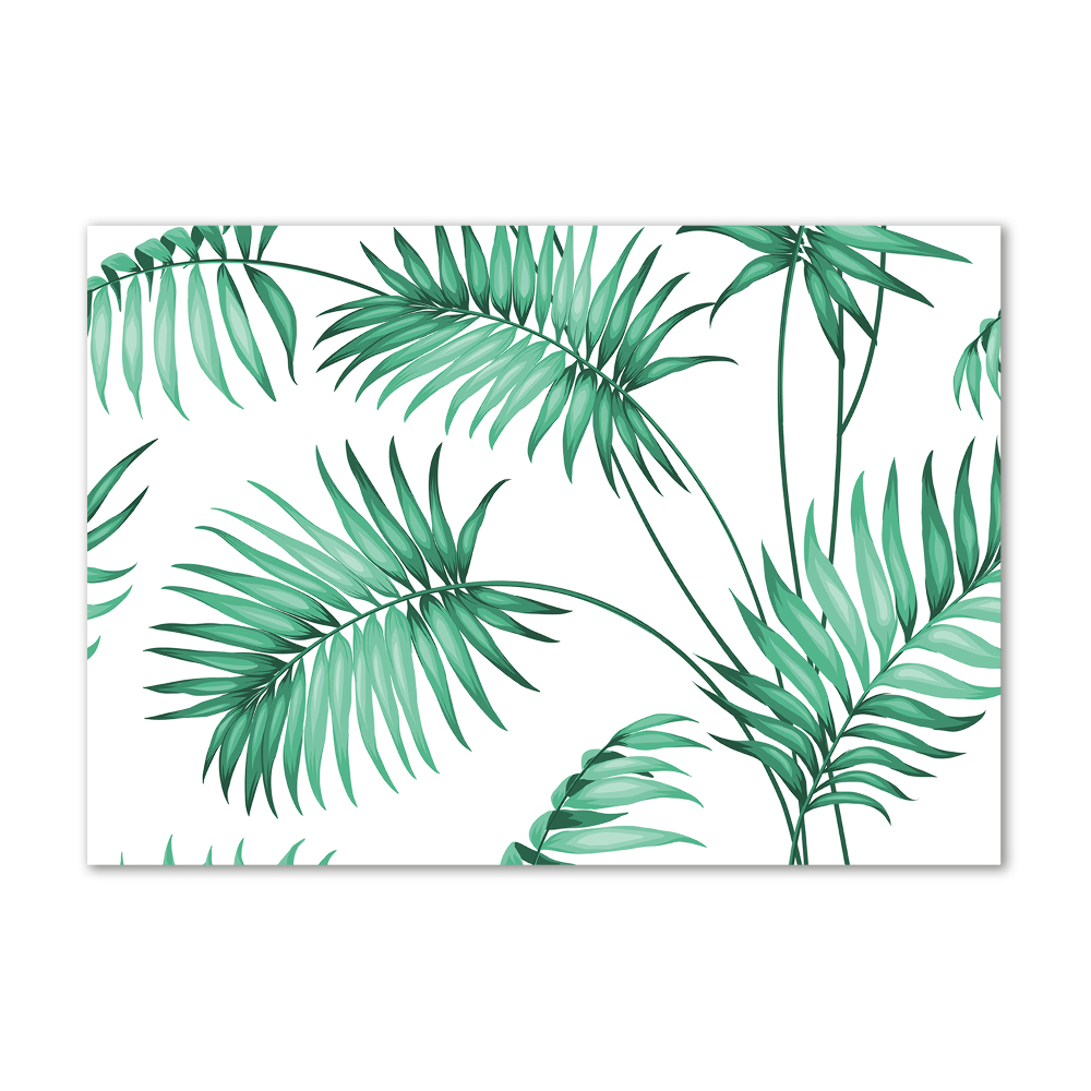 Glass art print Tropical leaves