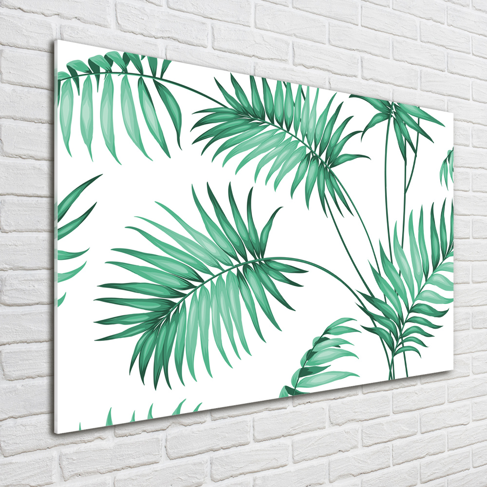 Glass art print Tropical leaves