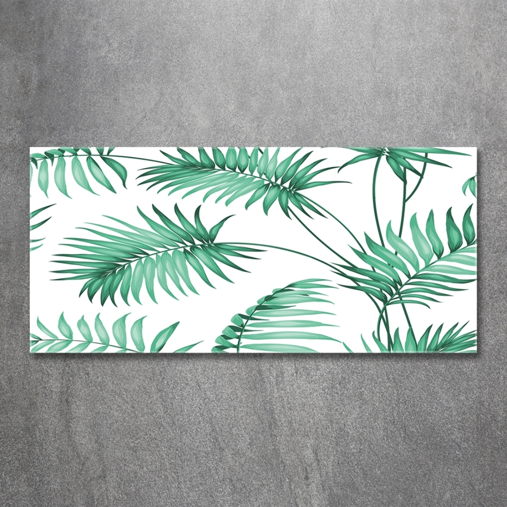 Glass art print Tropical leaves