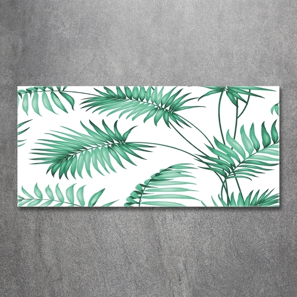 Glass art print Tropical leaves