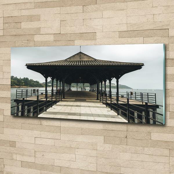 Photo printed on glass Pier in hong kong