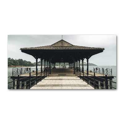 Photo printed on glass Pier in hong kong