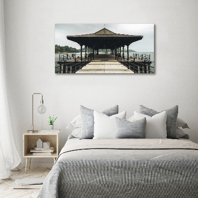 Photo printed on glass Pier in hong kong