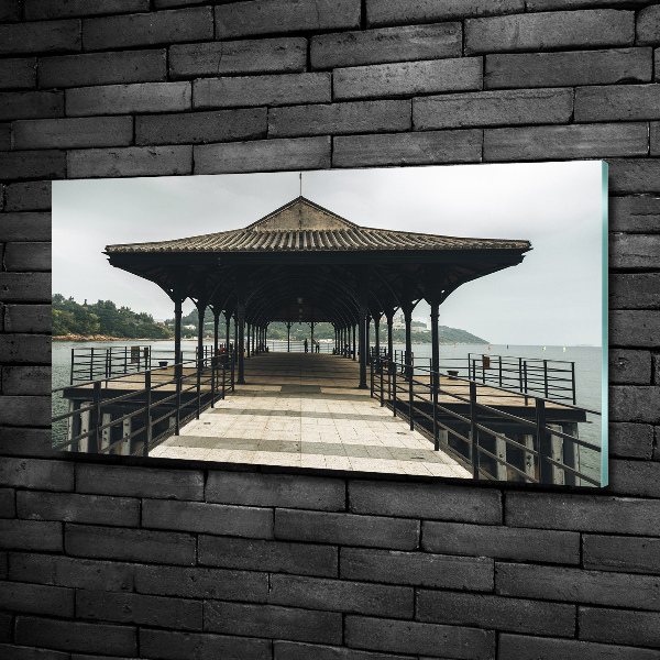 Photo printed on glass Pier in hong kong