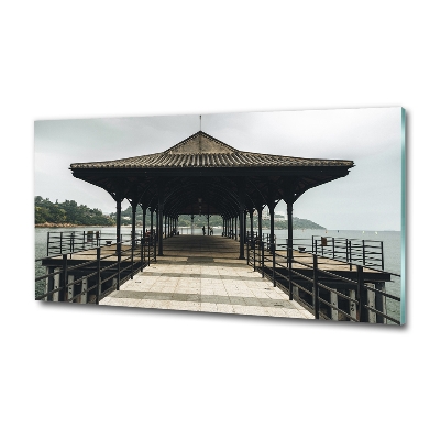 Photo printed on glass Pier in hong kong