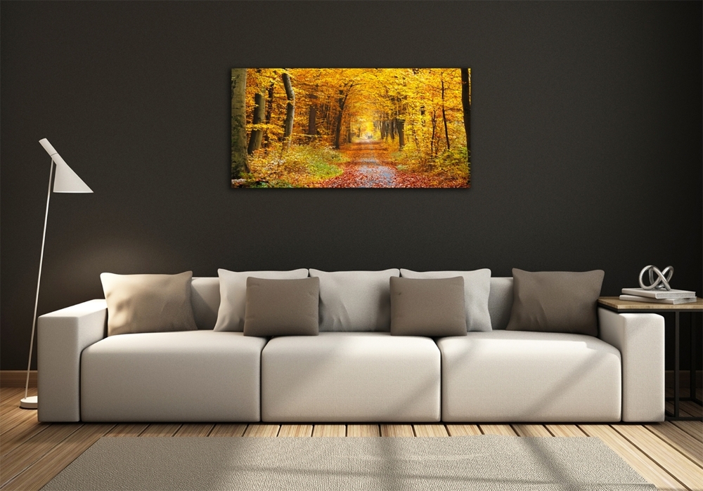 Wall art on glass Forest in autumn