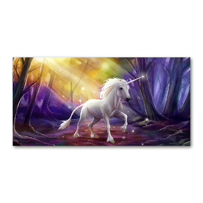 Glass wall art Unicorn