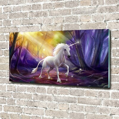 Glass wall art Unicorn