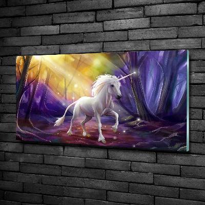 Glass wall art Unicorn