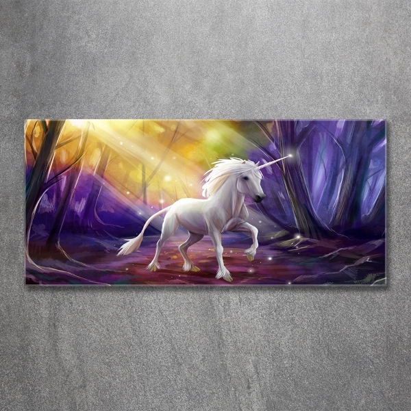 Glass wall art Unicorn