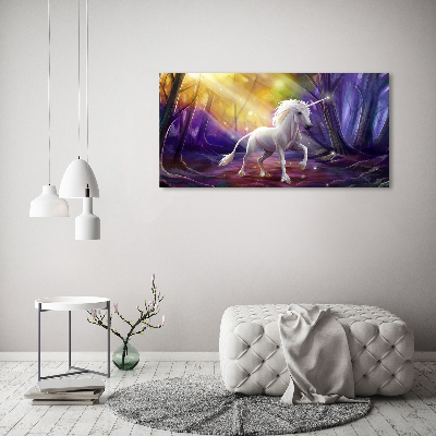 Glass wall art Unicorn